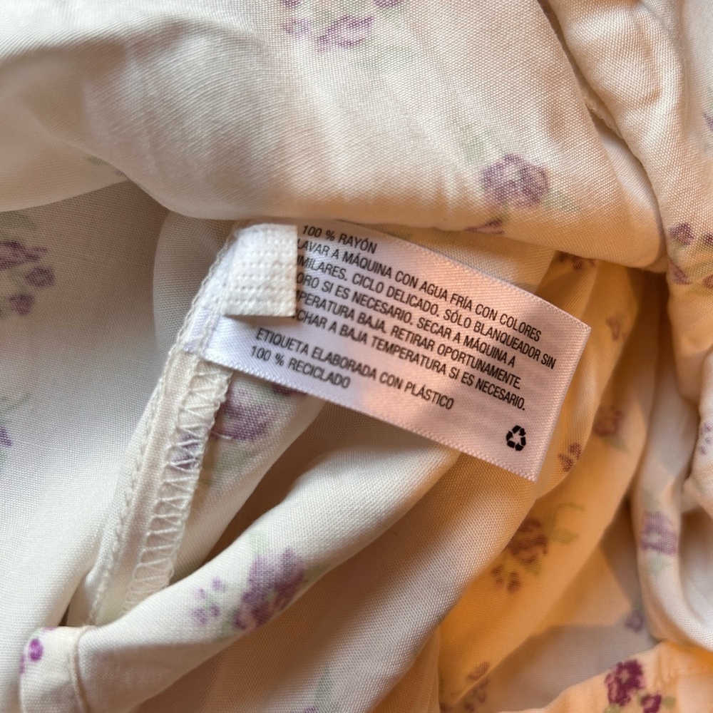 Milk Maid Ruffles Cottagecore Dainty Floral High-Low Tiered Maxi Dress M - Picture 12 of 13